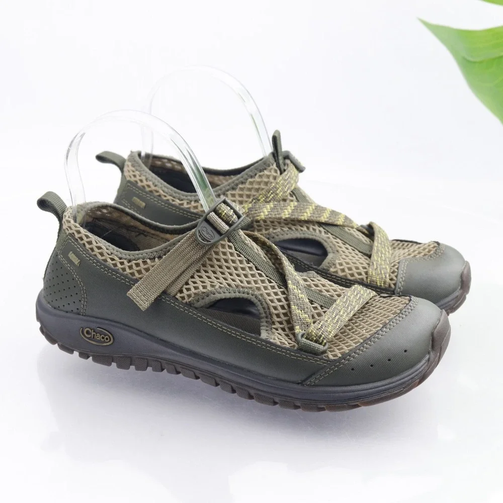 Chaco Boys Kids Sandals Shoes Size 6 Green Mesh Fisherman Hiking Water Outdoor